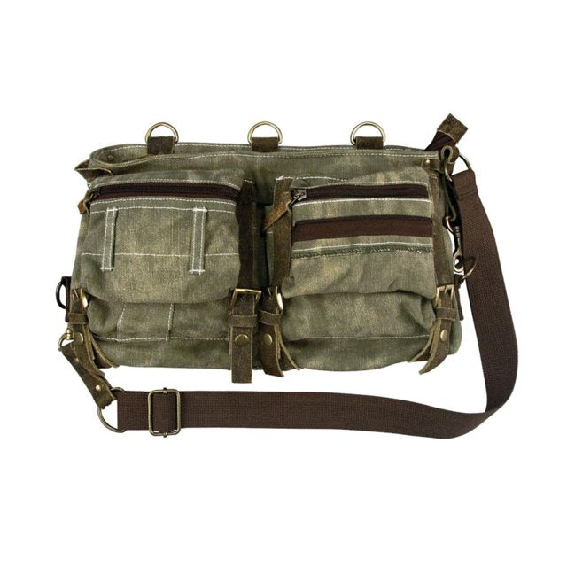 CLEARANCE - Rothco Stone Washed Courier 4 Pocket Mesh Shoulder Bag