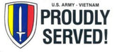 CLEARANCE - U.S. Army Vietnam Bumper Sticker - Proudly Served