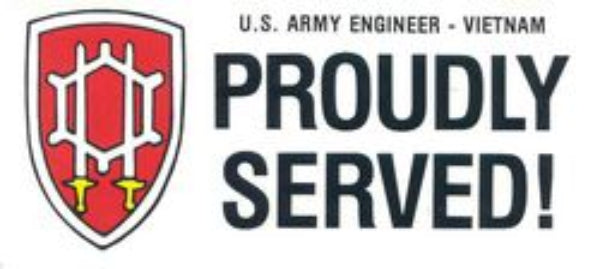 CLEARANCE - U.S. Army Engineer Vietnam Bumper Sticker - Proudly Served