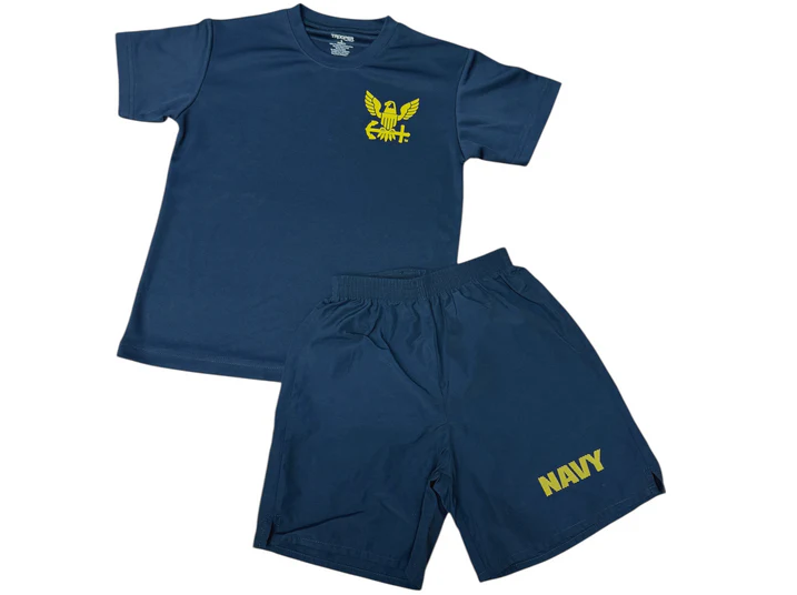 Trooper Clothing Kids U.S. Navy PT 2 Piece Shirt/Shorts Set
