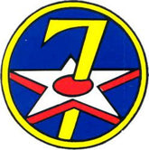 CLEARANCE - 7th Air Force Sticker - Inside Window
