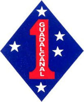 CLEARANCE - 1st Marine Division Sticker - Inside Window