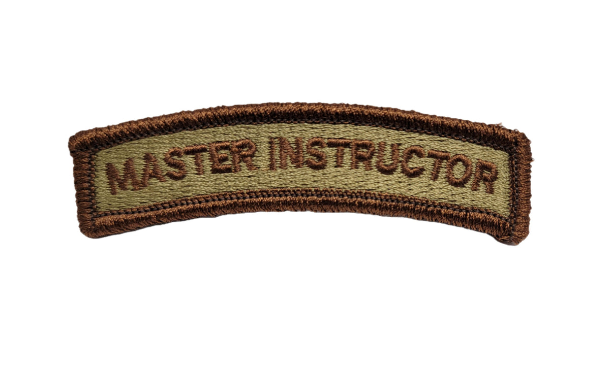 MASTER INSTRUCTOR Duty Identifier Patch Tab - OCP Spice Brown