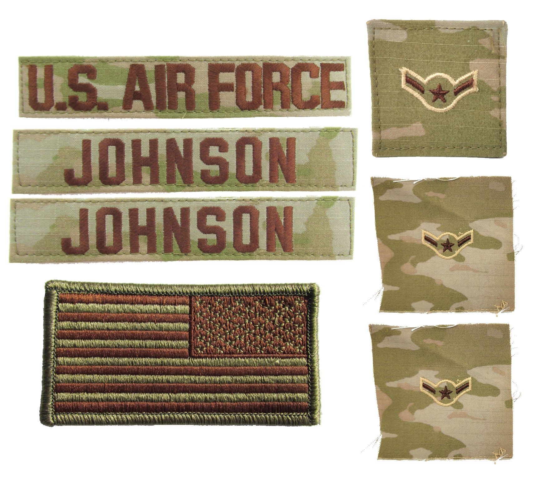 Air Force OCP Name Tape and Rank - Package Deal