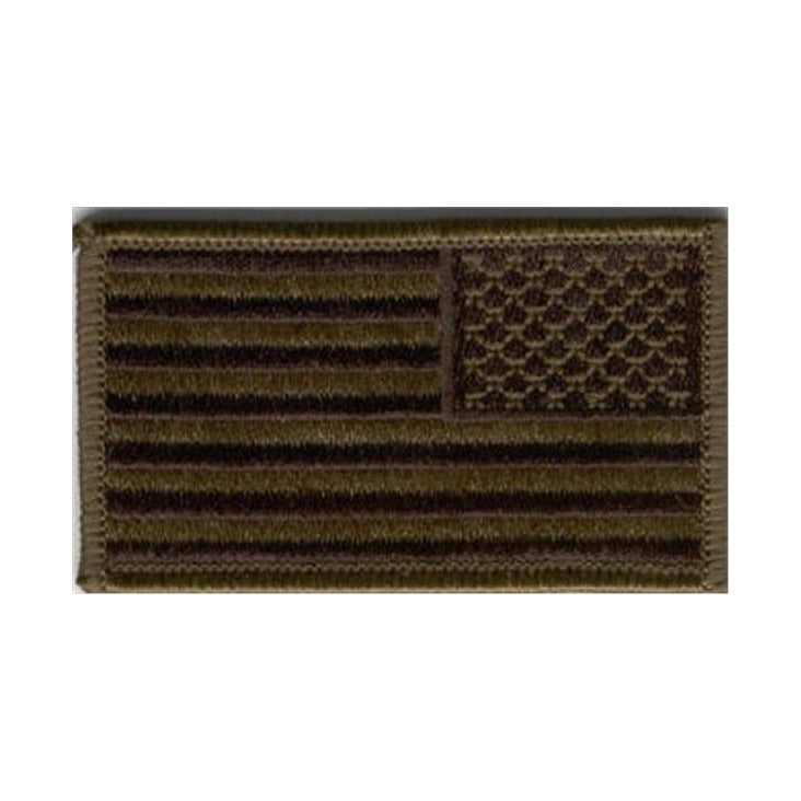 American Flag Subdued Olive Drab Reverse Patch 2 x 3.25 inch