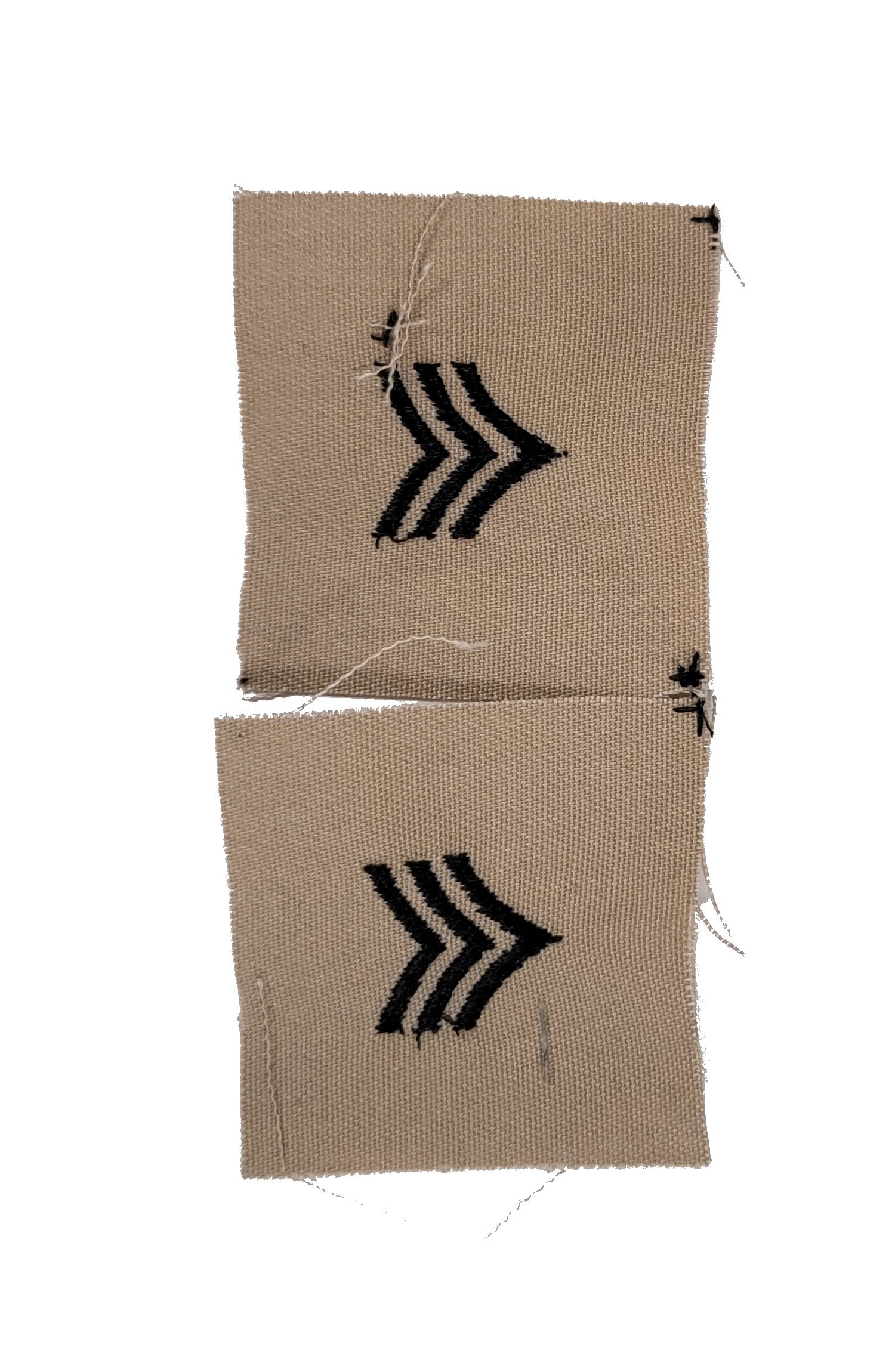 Vintage U.S. Army Rank Insignia - DESERT - 1 PAIR Sew-on - CLOSEOUT!