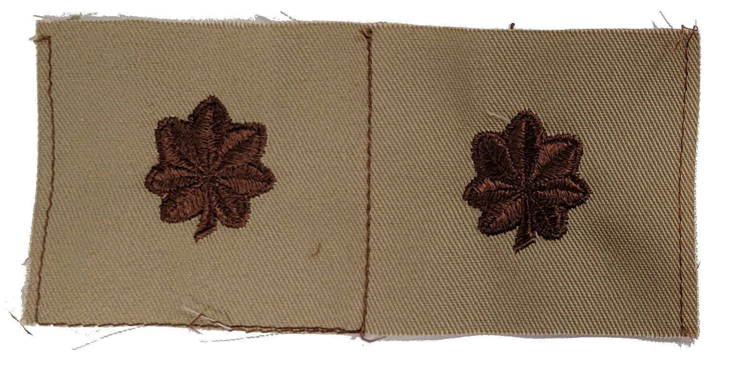 Vintage U.S. Army Rank Insignia - DESERT - 1 PAIR Sew-on - CLOSEOUT!