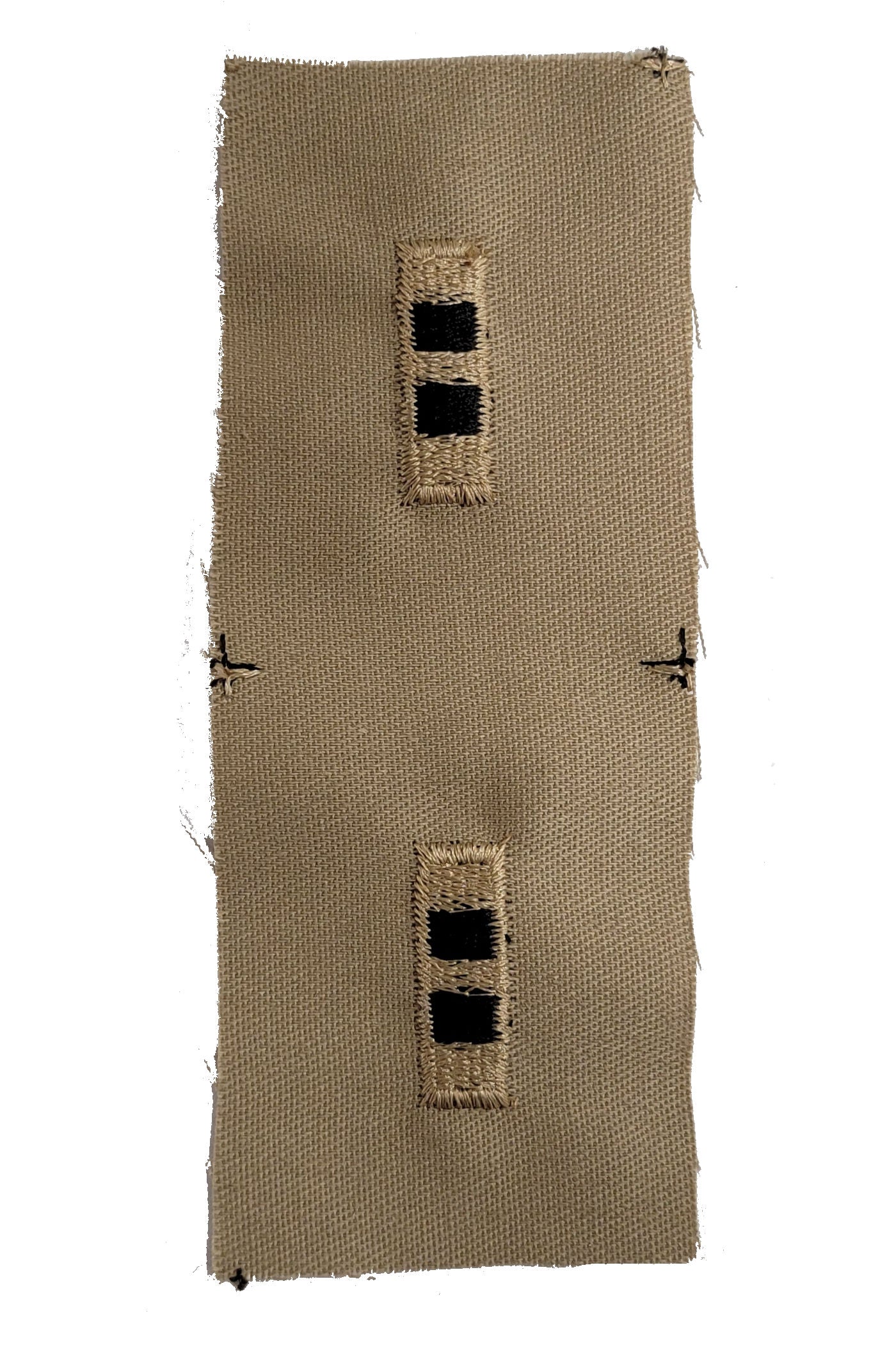 Vintage U.S. Army Rank Insignia - DESERT - 1 PAIR Sew-on - CLOSEOUT!