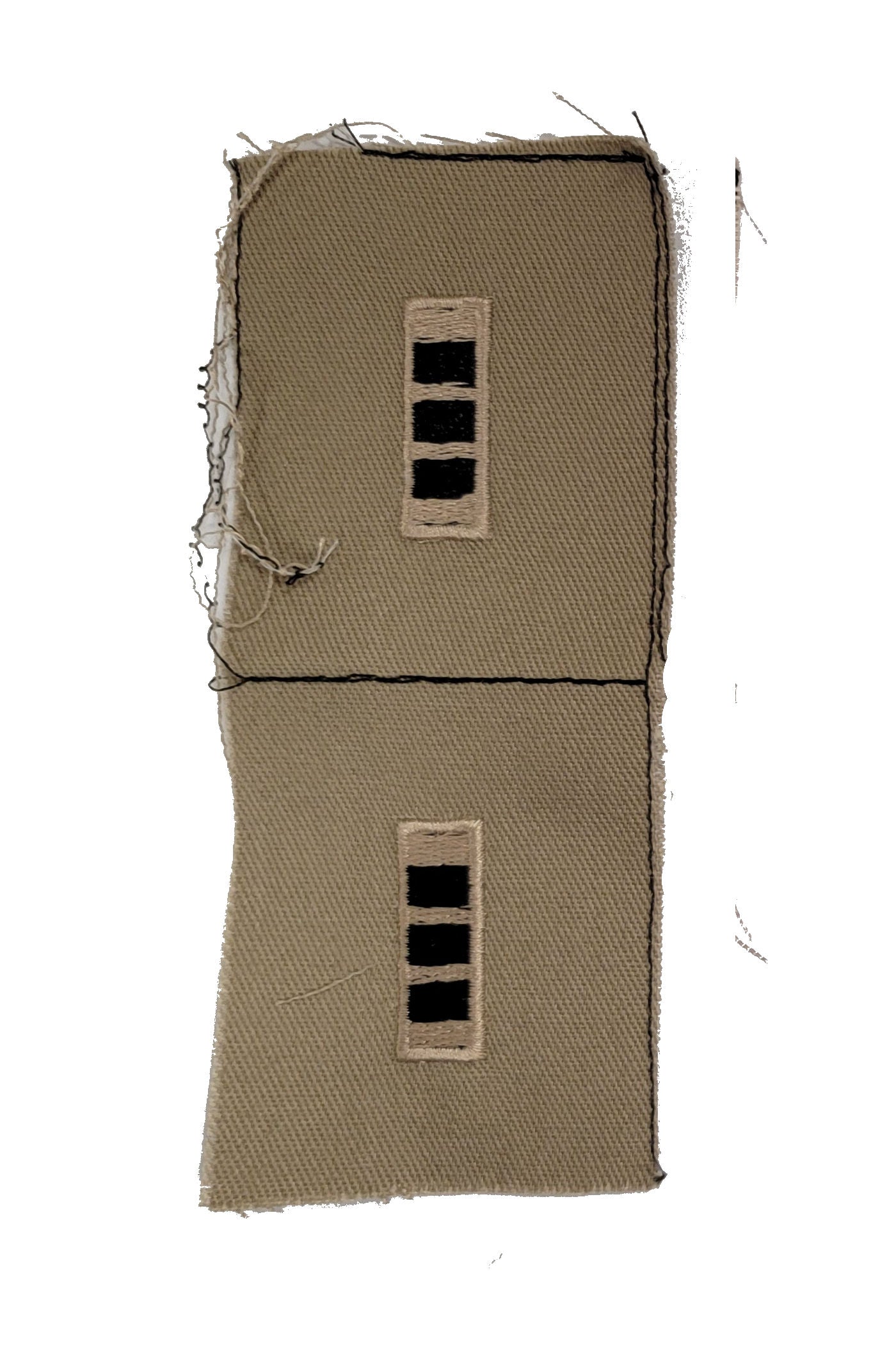 Vintage U.S. Army Rank Insignia - DESERT - 1 PAIR Sew-on - CLOSEOUT!