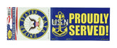 U.S. Navy Proudly Served Sticker Decal - Set of Two