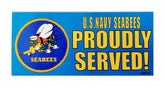 CLEARANCE - U.S Navy Seabees Bumper Sticker - Proudly Served