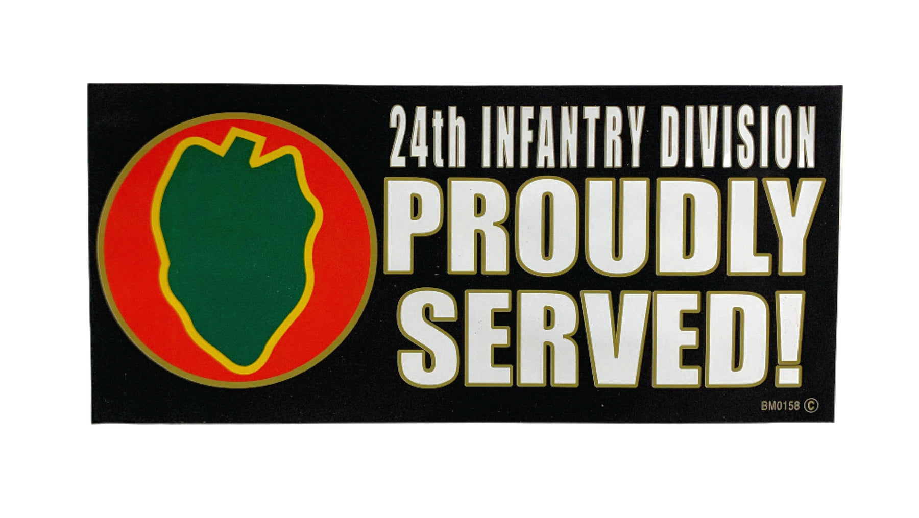 CLEARANCE - 24th Infantry Division Bumper Sticker - Proudly Served