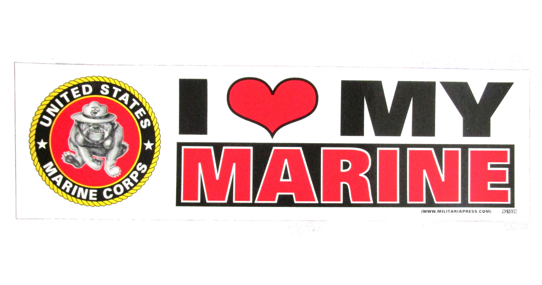 I Love My Marine Bumper Sticker