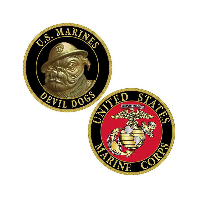 U.S. Marines Devil Dogs Challenge Coin