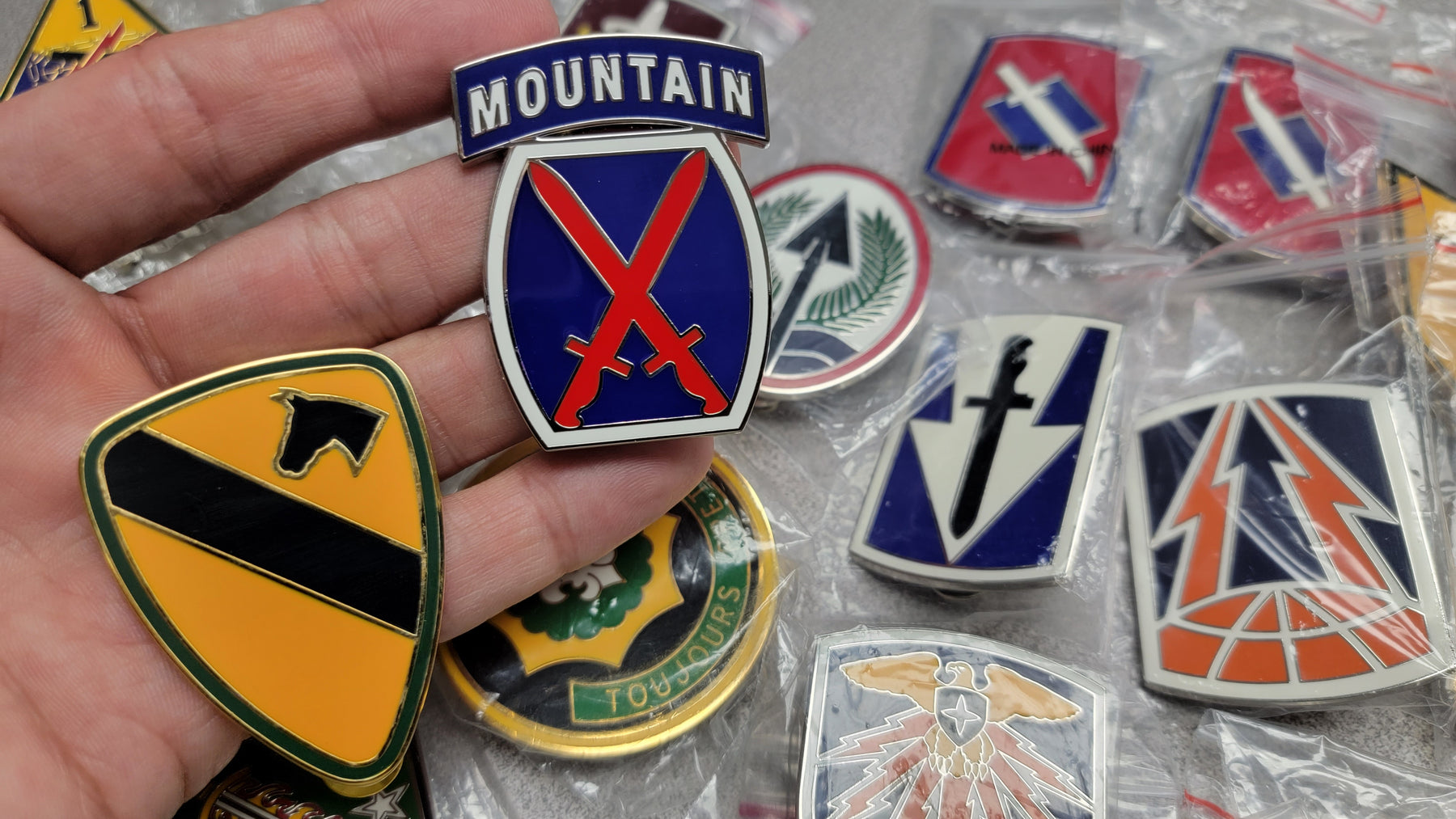 CLEARANCE - Lot of 25 Army CSIB Badges - Metal Unit Pins
