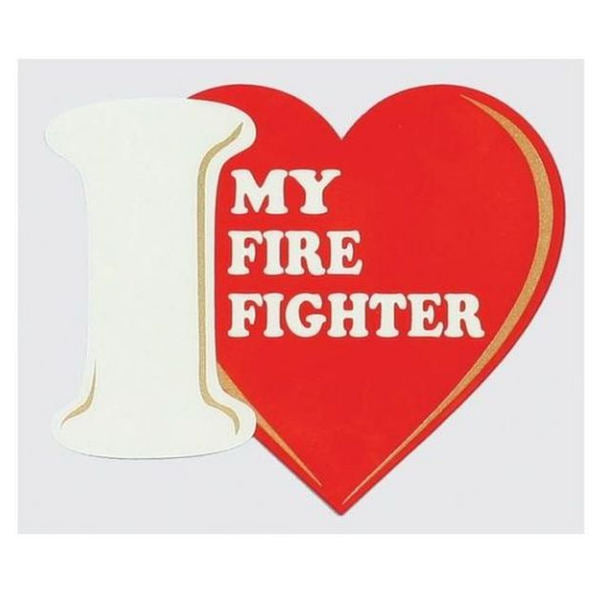 I Love My Firefighter Sticker - Window Decal