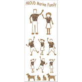 CLEARANCE - Proud Marine Family Vinyl Transfers - Window Decal