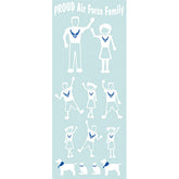 CLEARANCE - Proud Air Force Family Vinyl Transfers - Window Decal