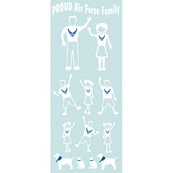 CLEARANCE - Proud Air Force Family Vinyl Transfers - Window Decal