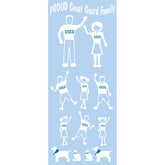 CLEARANCE - Proud Coast Guard Family Vinyl Transfers - Window Decal