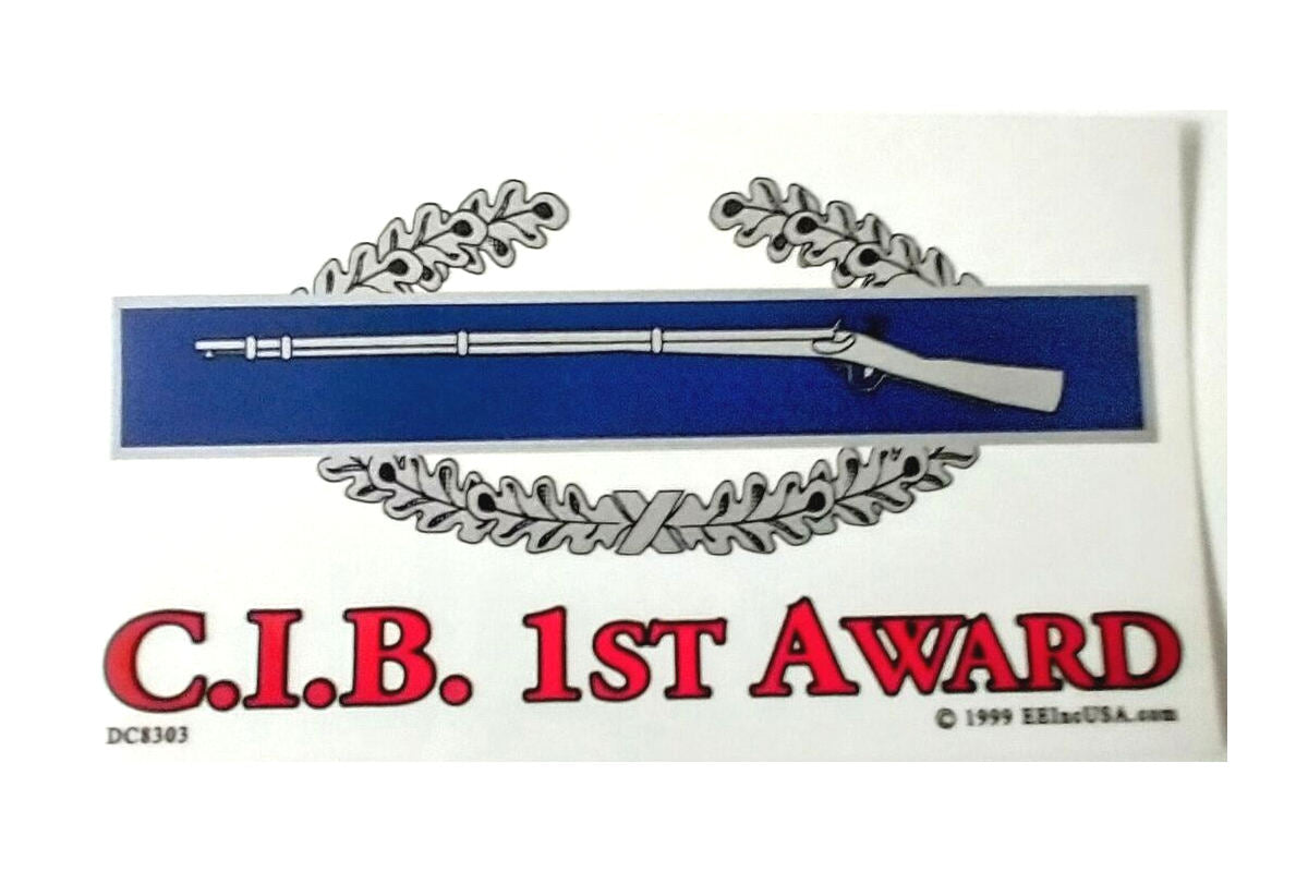 CIB First Award Sticker - Military Decal