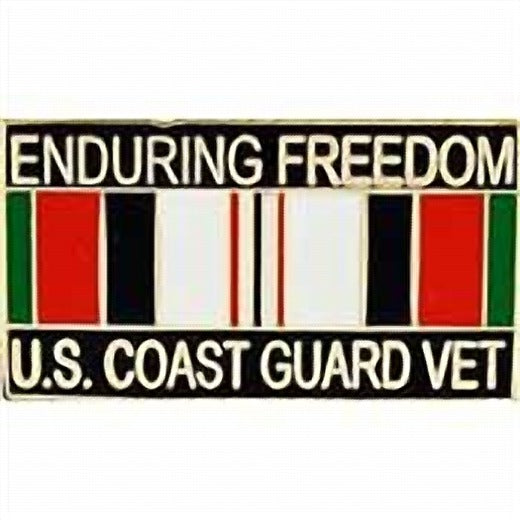 Enduring Freedom Coast Guard Veteran Flag Pin - Size 1-1/8 inch - CLEARANCE!