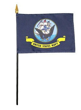 CLEARANCE - U.S. Navy Flag with Stick