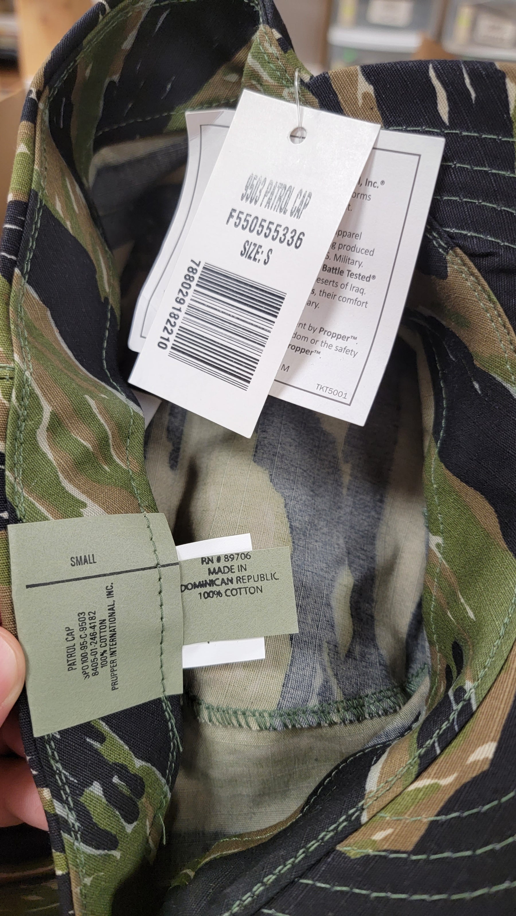 CLEARANCE Propper Tiger Stripe BDU Patrol Cap - SMALL (Size 7)