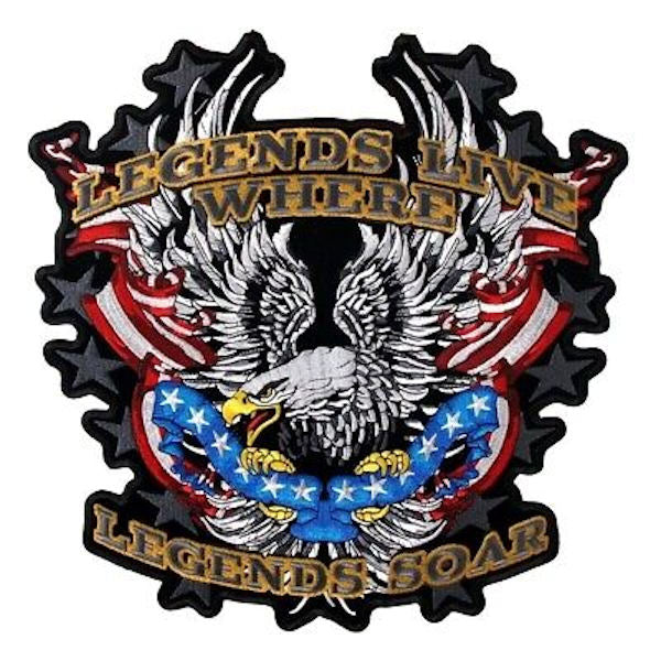 CLEARANCE - Legends Soar American Eagle Back Patch - 5 Inch