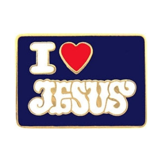 I Love Jesus Pin - Religious Hat Pin