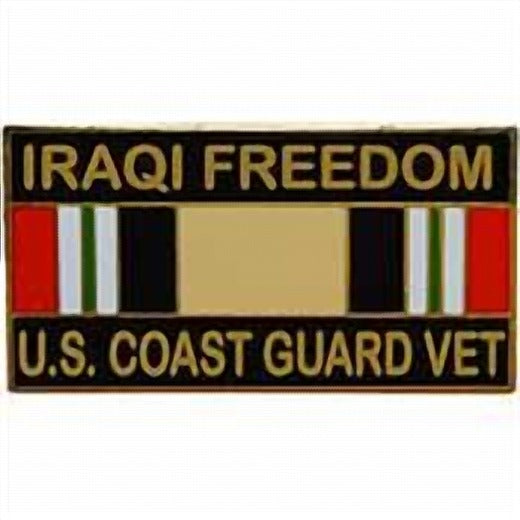 Iraqi Freedom Coast Guard Veteran Pin - Size 1-1/8 inch - CLEARANCE!