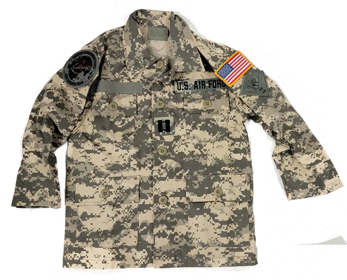 CLEARANCE - Kids Military Camo BDU Jacket with Patches