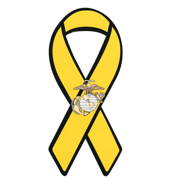 Marine Corps EGA Yellow Ribbon Military Magnet Marine Corps EGA Yellow Ribbon Military Magnet