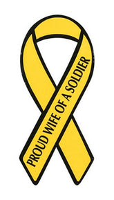Proud Wife Yellow Ribbon Military Magnet