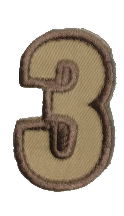 CLEARANCE - Tactical Numbers Patches with Hook Fastener