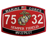 MV-22 Pilot MOS 7532 - USMC Sew-On Patch - CLEARANCE!