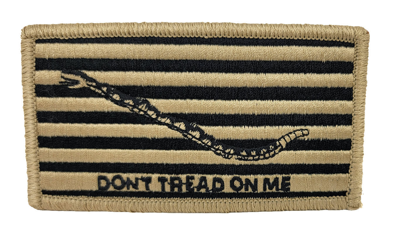 Don't Tread on Me Shoulder Patch Navy 2POC Khaki Flag Patch