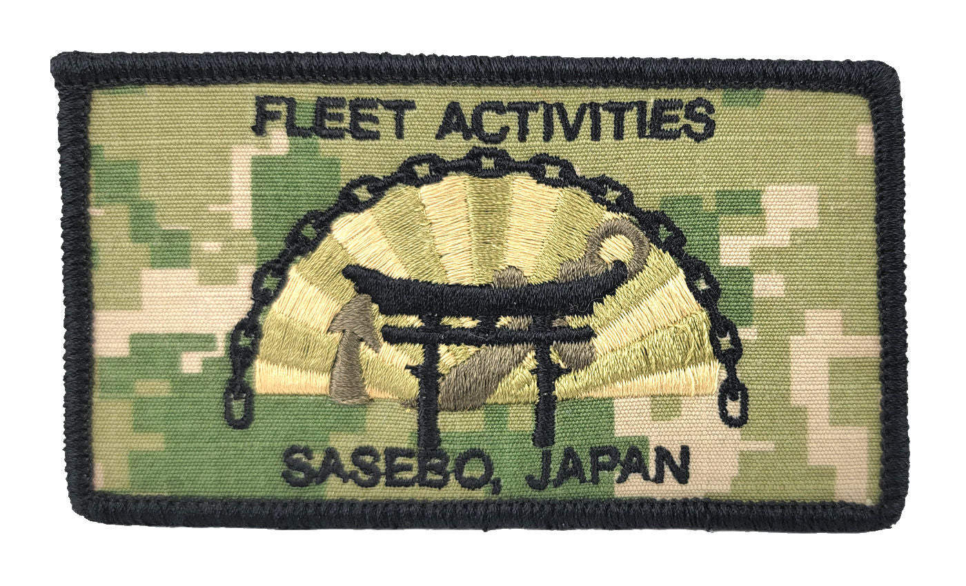thumbnail image 2 of Popular Patch US Naval Fleet Activities Sasebo Japan Patch – Model 1873, Military History Collectible 2 of 5