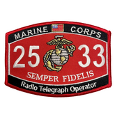 Radio Telegraph Operator MOS 2533 - USMC Sew-On Patch - CLEARANCE!