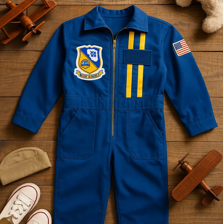 Trooper Kids Blue Angels Flight Suit with Garrison Cap