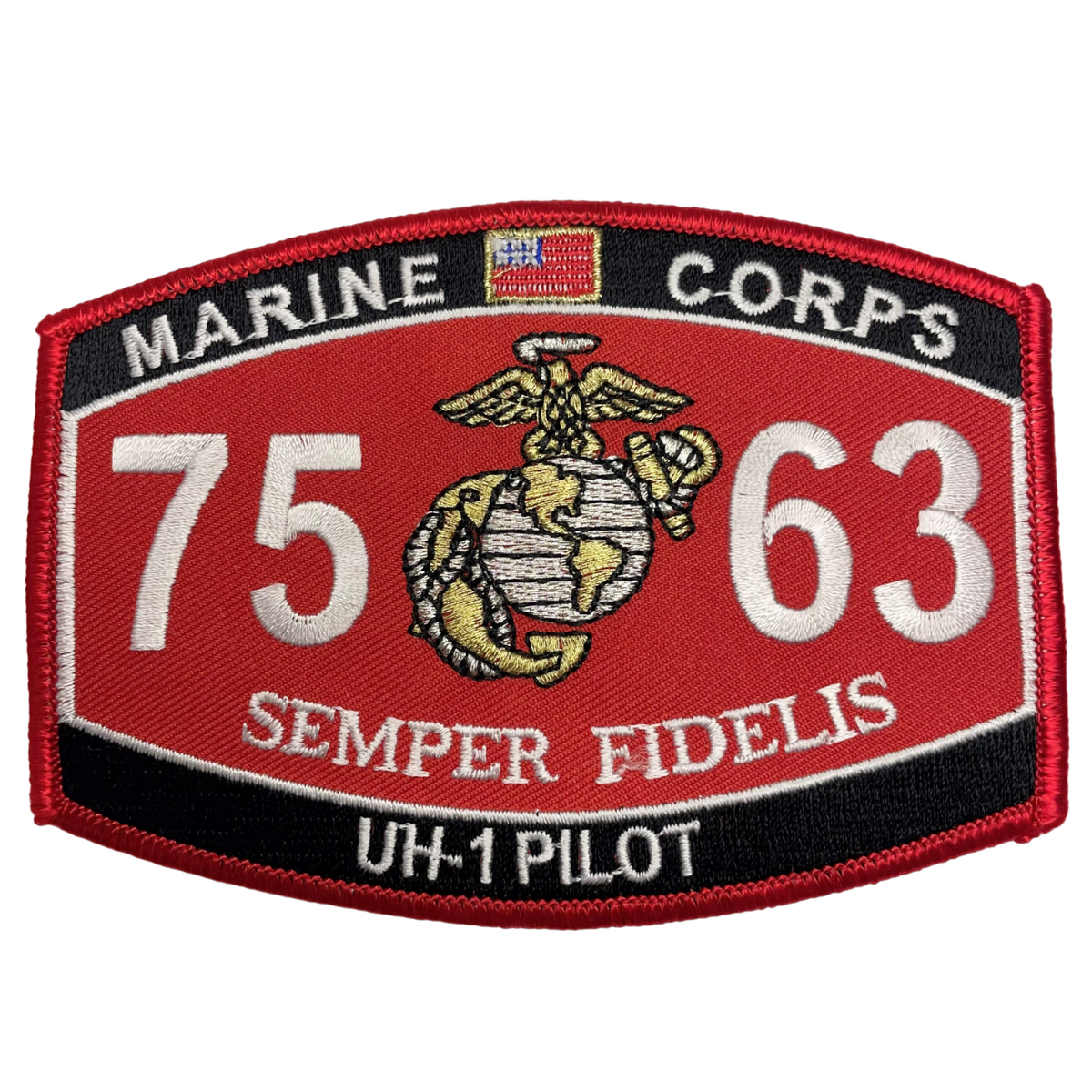 UH-1 Pilot MOS 7563 - USMC Sew-On Patch - CLEARANCE!