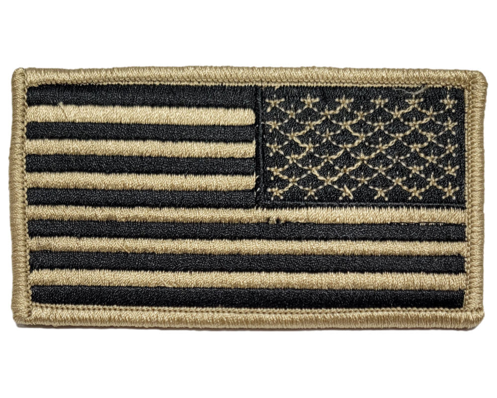 U.S. Navy Reverse U.S. Flag Patch - 2POC Khaki - 2 Piece Organizational Clothing