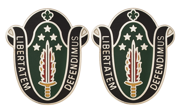 20th Support Command Unit Crest DUI - LIBERTATEM DEFENDIMUS