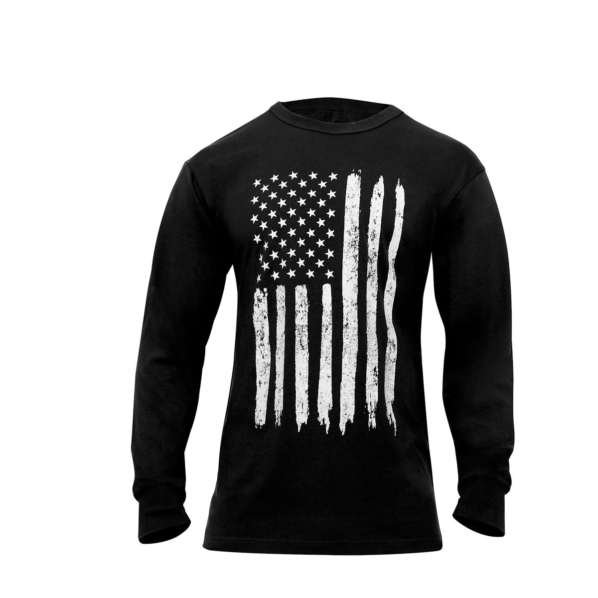 Rothco US Flag Long Sleeve T-Shirt Black
