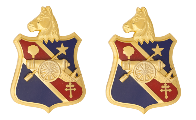 104th Field Artillery Unit Crest DUI - 1 Pair