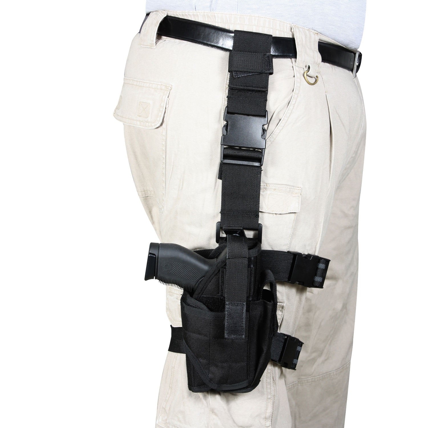 Rothco Deluxe Adjustable Drop Leg Tactical Holster Black