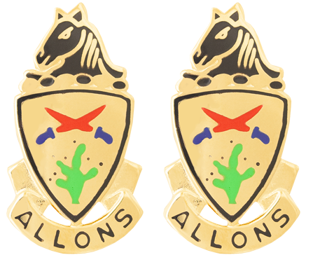 11th Armored Cavalry Distinctive Unit Insignia - Pair - ALLONS
