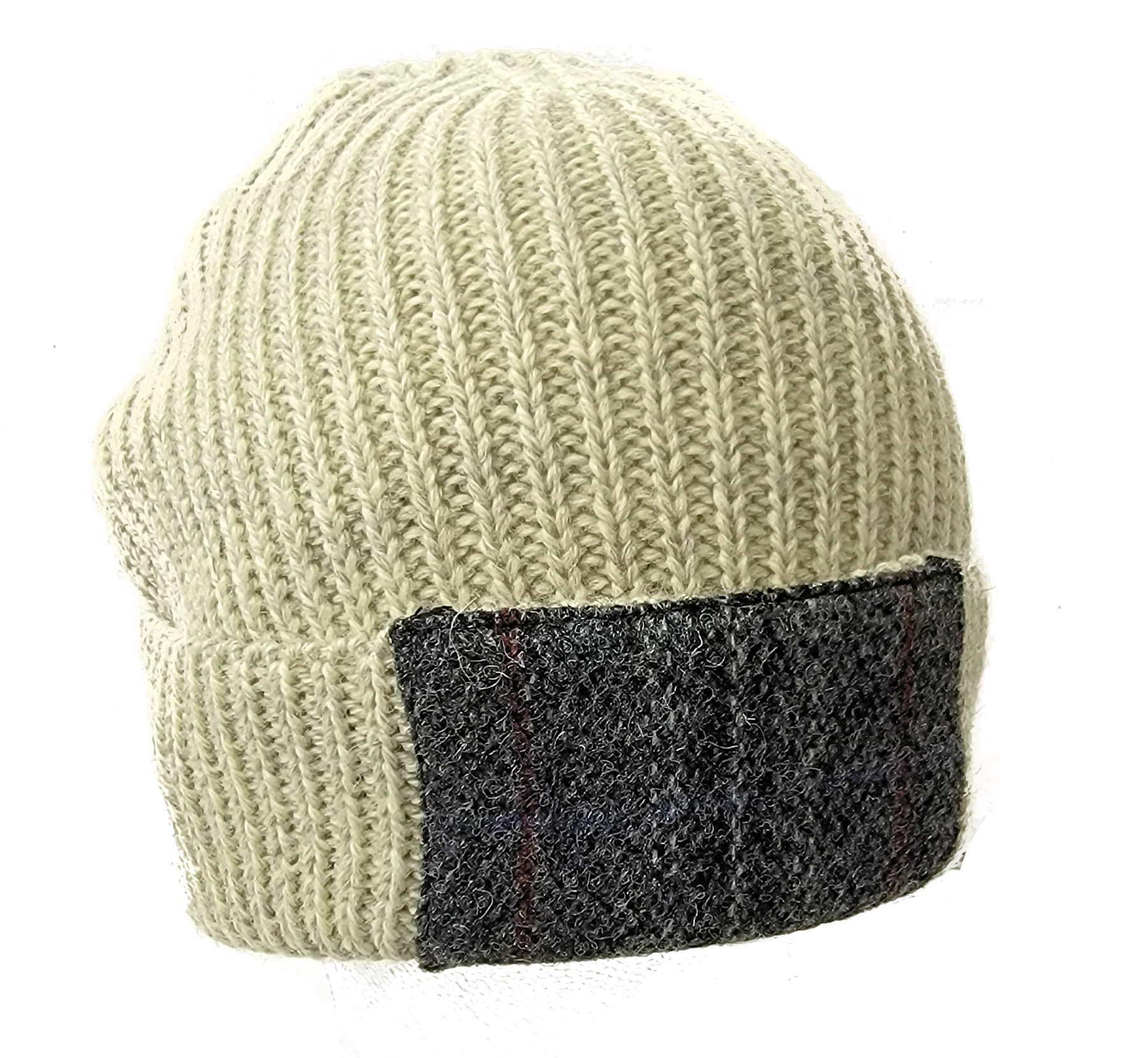 Woolly Pully Beanie Hats with Patch - TW Kempton Kilmory Wool Cap