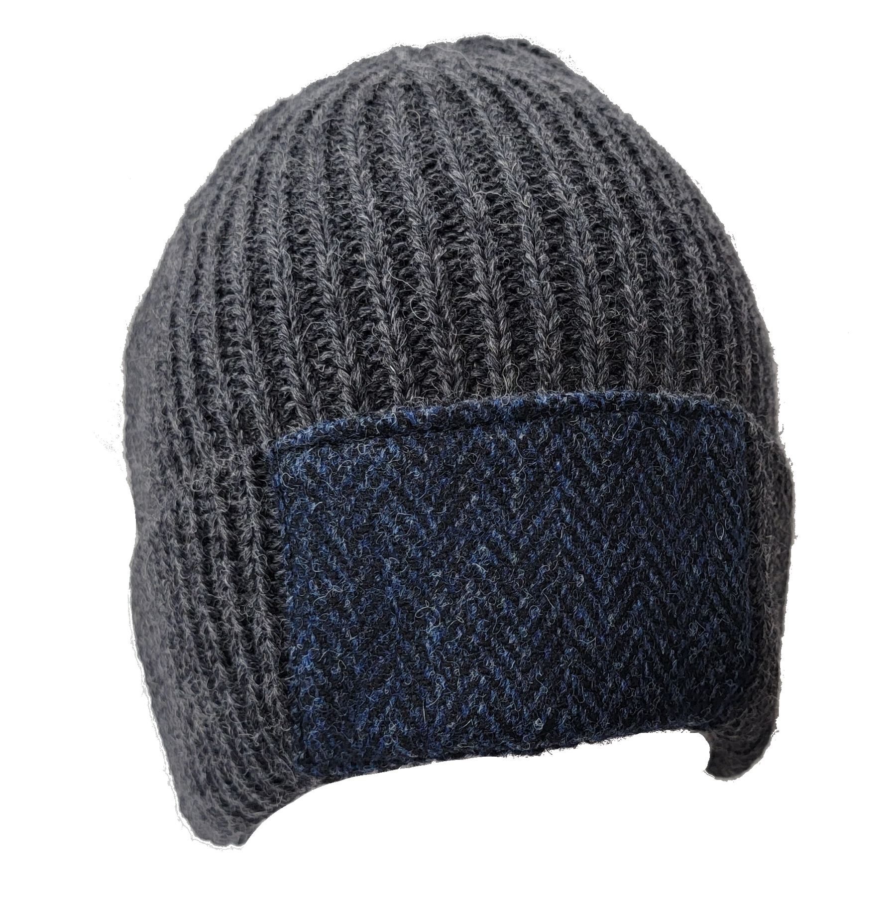 Woolly Pully Beanie Hats with Patch - TW Kempton Kilmory Wool Cap