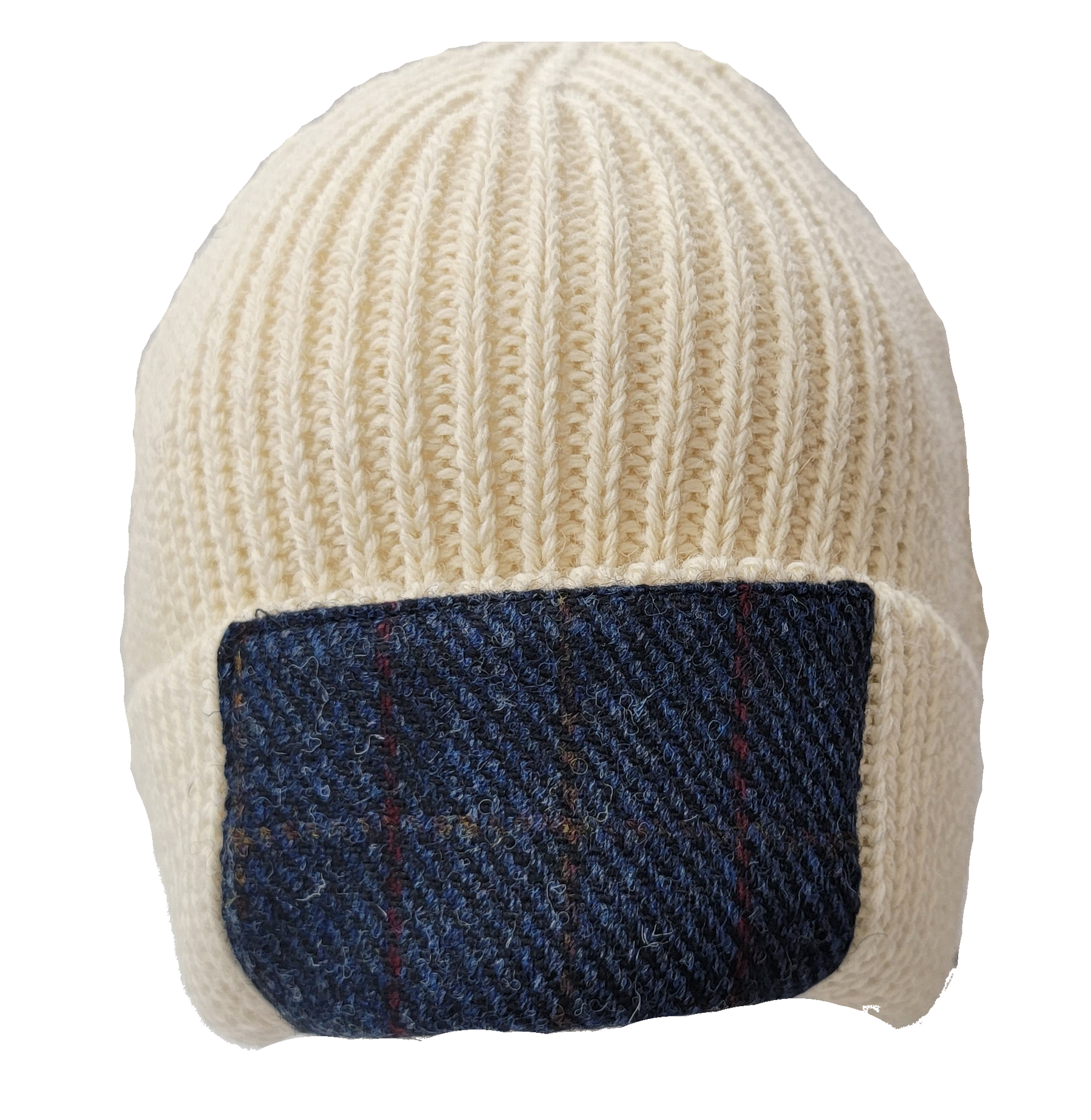 Woolly Pully Beanie Hats with Patch - TW Kempton Kilmory Wool Cap